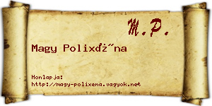 Magy Polixéna névjegykártya